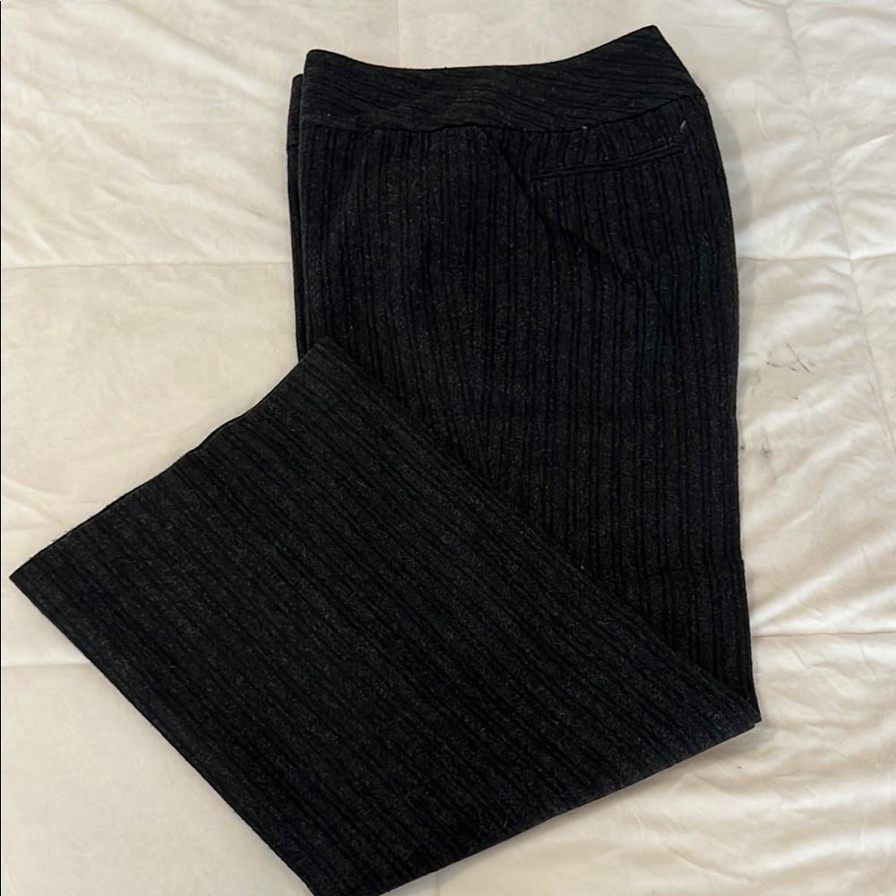 Banana Republic Factory Black Trousers with Pinstripe
